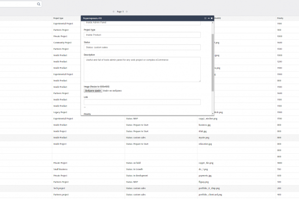 Inside Admin Panel